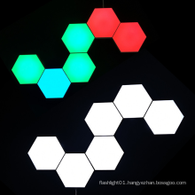 LED Honeycomb Web Celebrity Quantum Hexagon Magnetic DIY Modeling Induction Colorful Light Small Night Touch Wall Light Modern